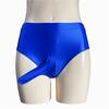 Sexy Men Satin Smooth Cock Ring Briefs Gym Leggings U Convex Pouch Lingerie Shorts Slip Panties Elastic G-String Underwear