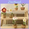 Topfpflanze Handgemacht Gehäkelt Künstliche Strickblume Heimdeko DIY