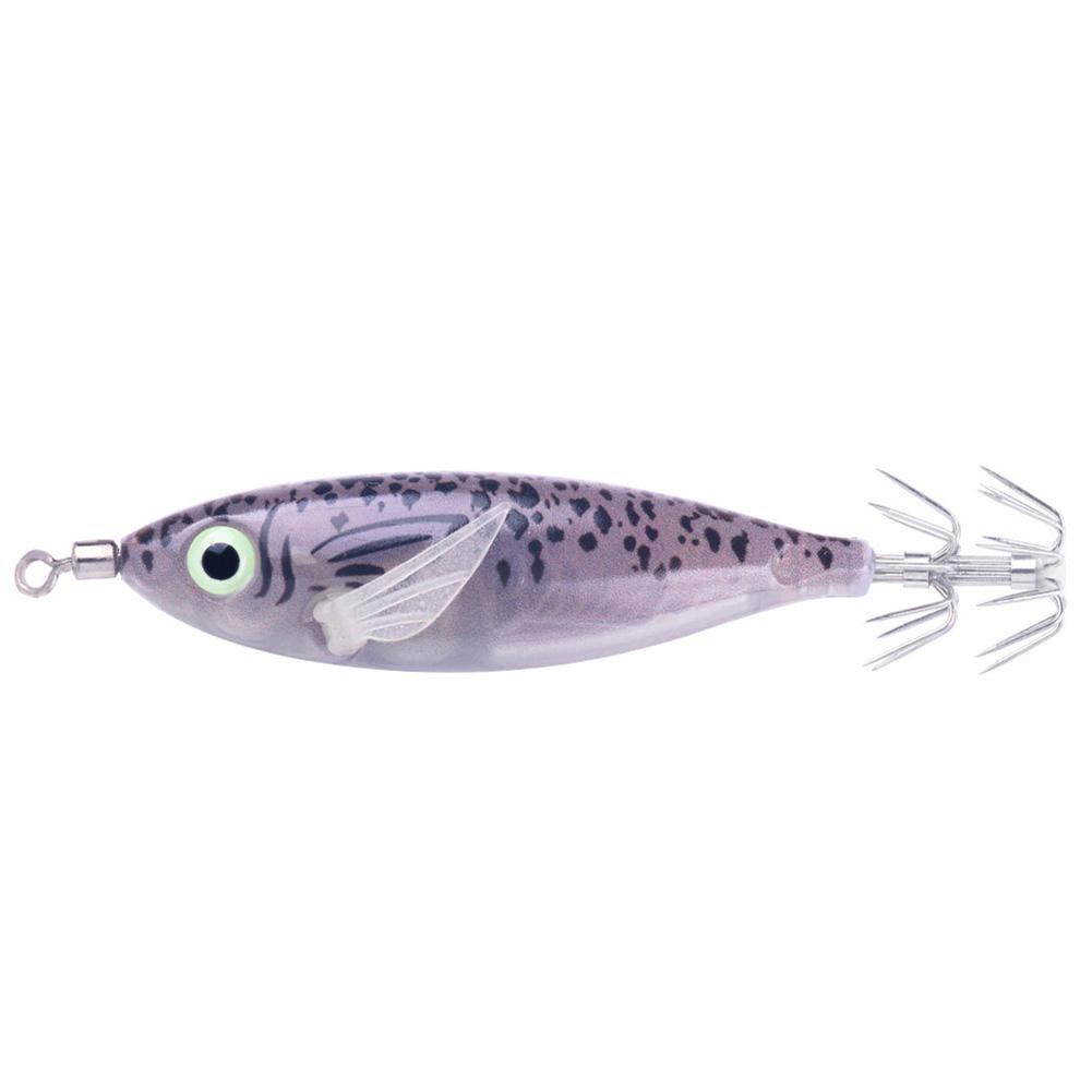 

Luminous Artificial Squid Hook Wood Shrimp Cuttlefish Hard Bait Artificial Bait for Cuttlefish Sea Fishing фіолетовий