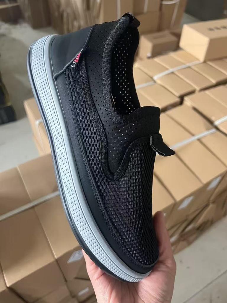 Summer Mesh Shoes Cloth Shoes New Breathable Shoes Casual Versatile Lazy One Pedal Casual Driving Men's Shoes