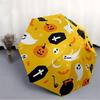 1pc Halloween Ghosts Automatic Open/Close Umbrella with One-Touch Button, Compact Folding Canopy, Sturdy 8-Rib Windproof Design -041