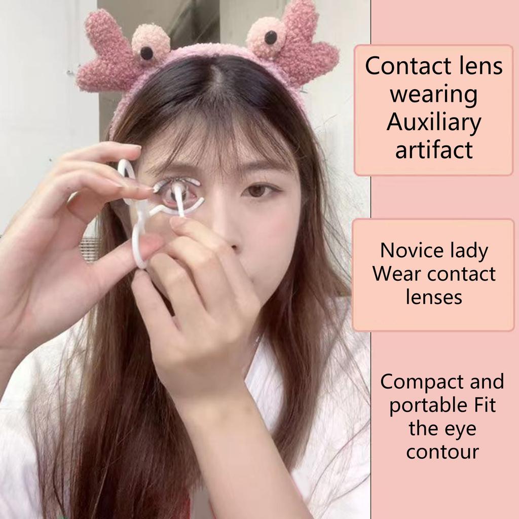 2PCS Ergonomic Women Contact Lenses Inserter Remover Tool for Easy Lens Application and Removal for Daily Wear or Travel