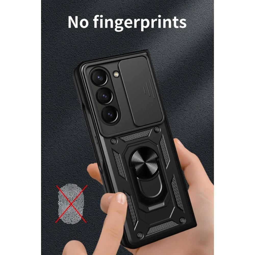 Armor Shockproof Case for Samsung Galaxy Z Fold 6 5 4 3 5G Protective Cover with Ring Magnetic Holder Business Full Protection Cover