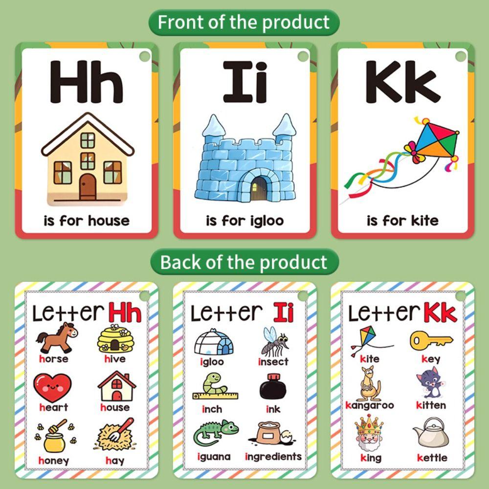 A-Z Cards English Alphabet Cards 26 Letters Montessori Learning Cards  Home Learning