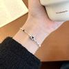 Black Heart Silver Flake Bracelet: Elegant and Versatile Niche Design