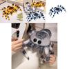 Adorable Plush Spider Toy In Blue Brown And Gray Color Options For Halloween Fun