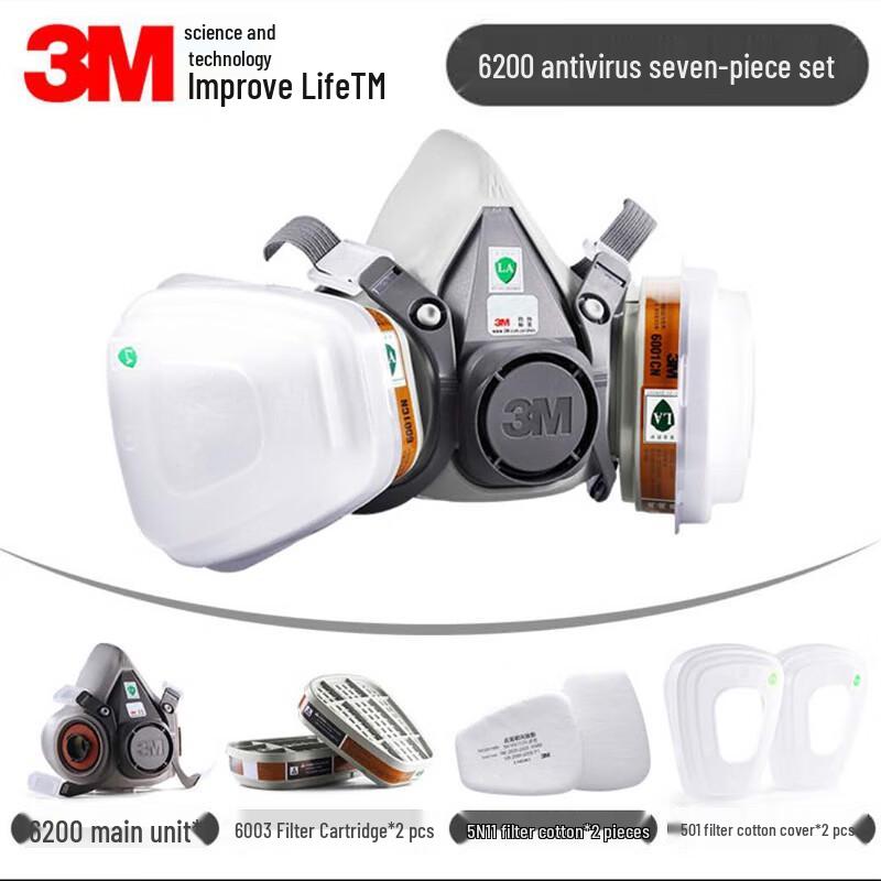 3M Reusable Half-Face Respirator Mask Medium