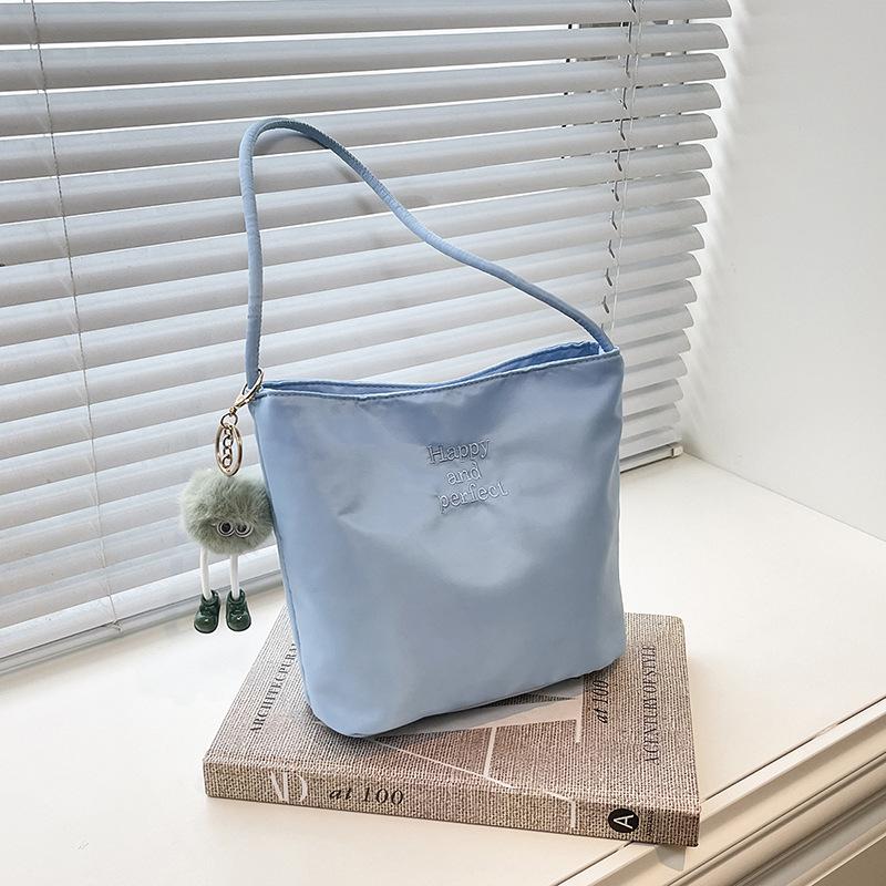 Корейская нишевая женская универсальная нейлоновая сумка через плечо - Простая повседневная сумка-ведро