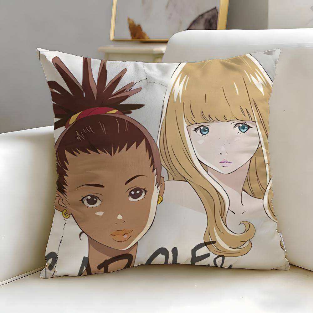

музыкальный аниме Carole Tuesday Наволочка Мягкая Легко стирающаяся Подушка Универсальная для Дивана Кровати Путешествий и Офиса 30X30cm