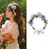 Bohemia Style Flower Hair Hoop Simulation Flower Wedding Headwear Luxury Bride Garland  Bridal