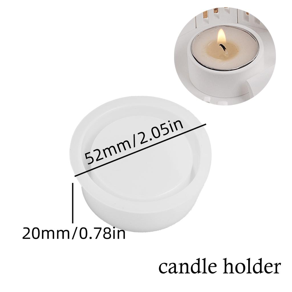 Design dutého domu Svícen na čajovou svíčku Silikonová forma Kutilské ozdoby na zámek Sádra Forma na lití pryskyřice Domácí dekorace Vánoční dárky