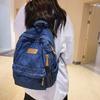 Zaino in Denim per Donna Uomo Grande Capacità per Viaggio e Scuola con Tessuto Traspirante