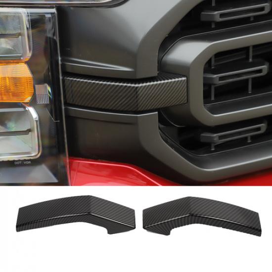 Carbon Fiber Front Center Grille Grill ert Cover Trim Bezel For Ford F150 21+