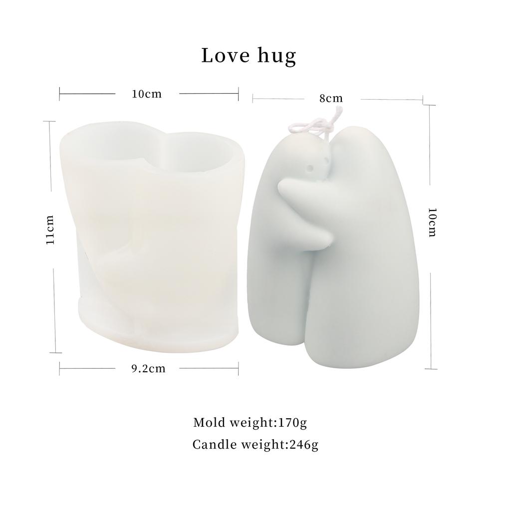 Simple Style Art Family Candle Mould Home Decoration Father Mother Children Wax Plaster Statue Making Tool Silicone Mold