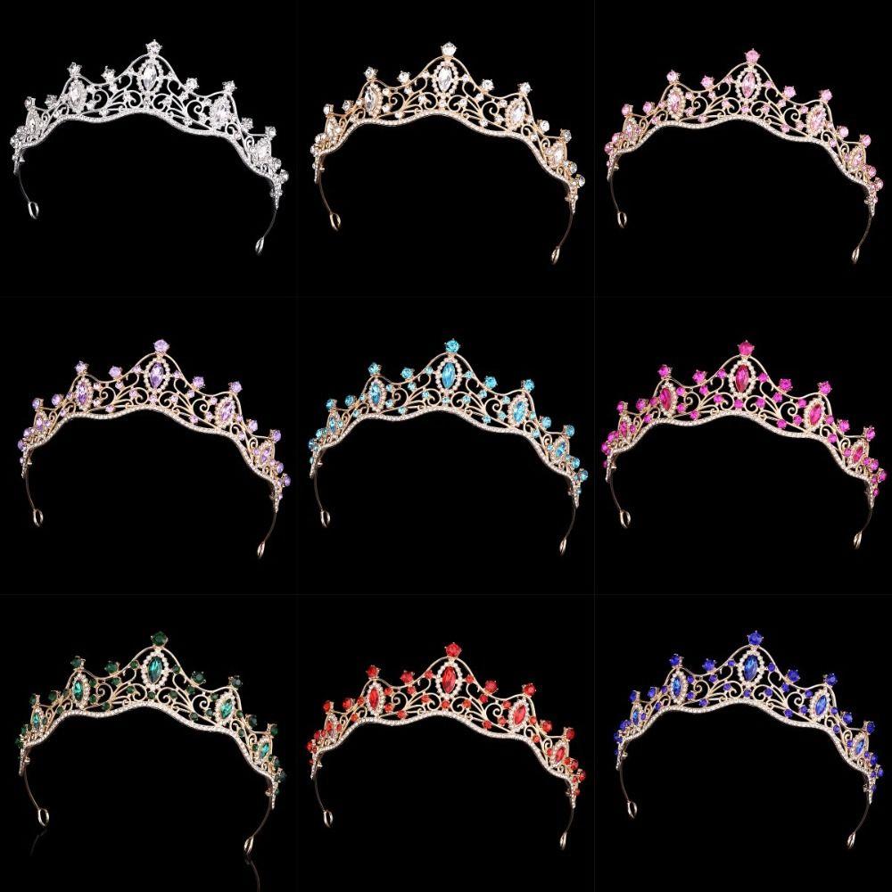 Sparkling Bridal Crown Luxury Queen Princess Tiara Hair Ornaments Crystal Crown  Wedding