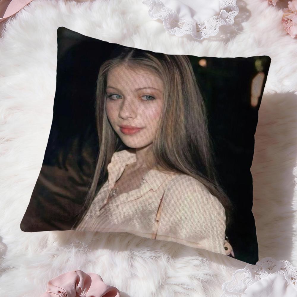 M-Michelle T-Trachtenberg Cushion Cover Premium Comfort Reversible Pillow Cove -Two In One Design for Any Room & Car Interior