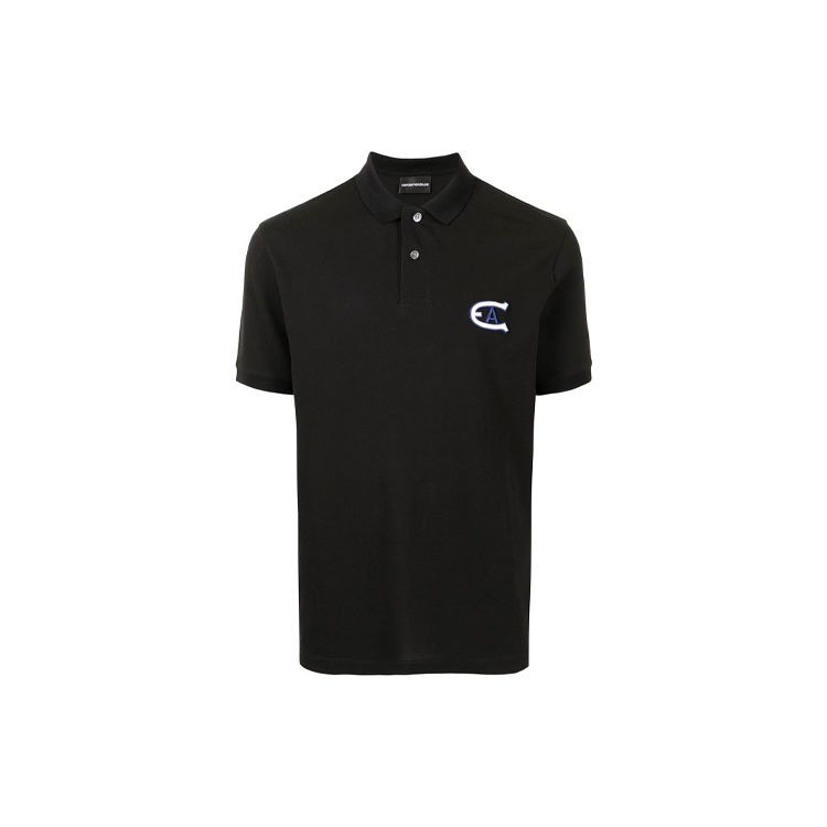 Emporio Armani Ea Ss21 Solid Color Logo Embroidered Short Sleeve Polo Shirt Men tops Black 6K1F84-1JPTZ-0999 S