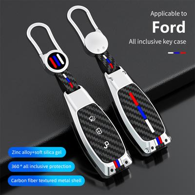 Zinklegierung Auto Schlüsselhülle Abdeckung Schale Schlüsselanhänger Für Ford Transit Custom Mondeo Fiesta Kuga ST Line MK3 Focus 3 Kombi Ecosport