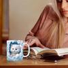 Cute Cat Mug Cute Kitten Hole In The Wall Ceramic Coffee Mug Holiday Coffee Latte Mug Novelty Space Design Drinking Cups For