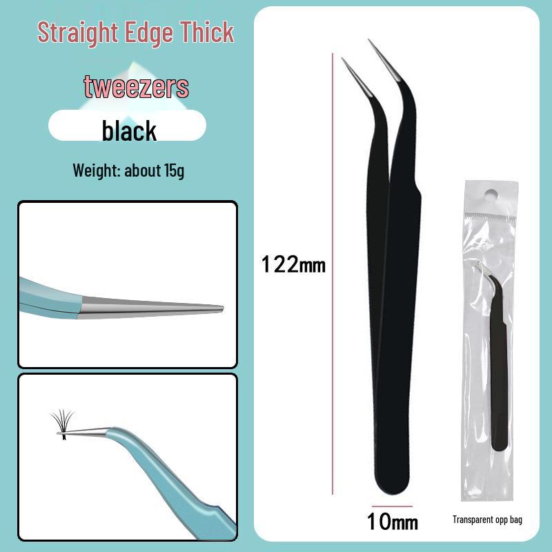 Colorful Stainless Steel Curved Tweezers for False Eyelashes and Planner Clips