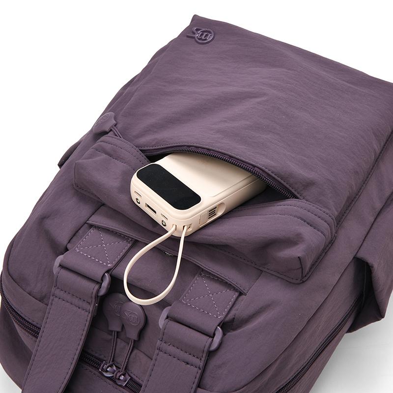 Water Resistant Nylon Backpack for Women and Students with Multiple Pockets for Daily Commute School