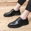Foreign trade 2025 black leather shoes men's new business dress small leather shoes casual men's British style Korean version