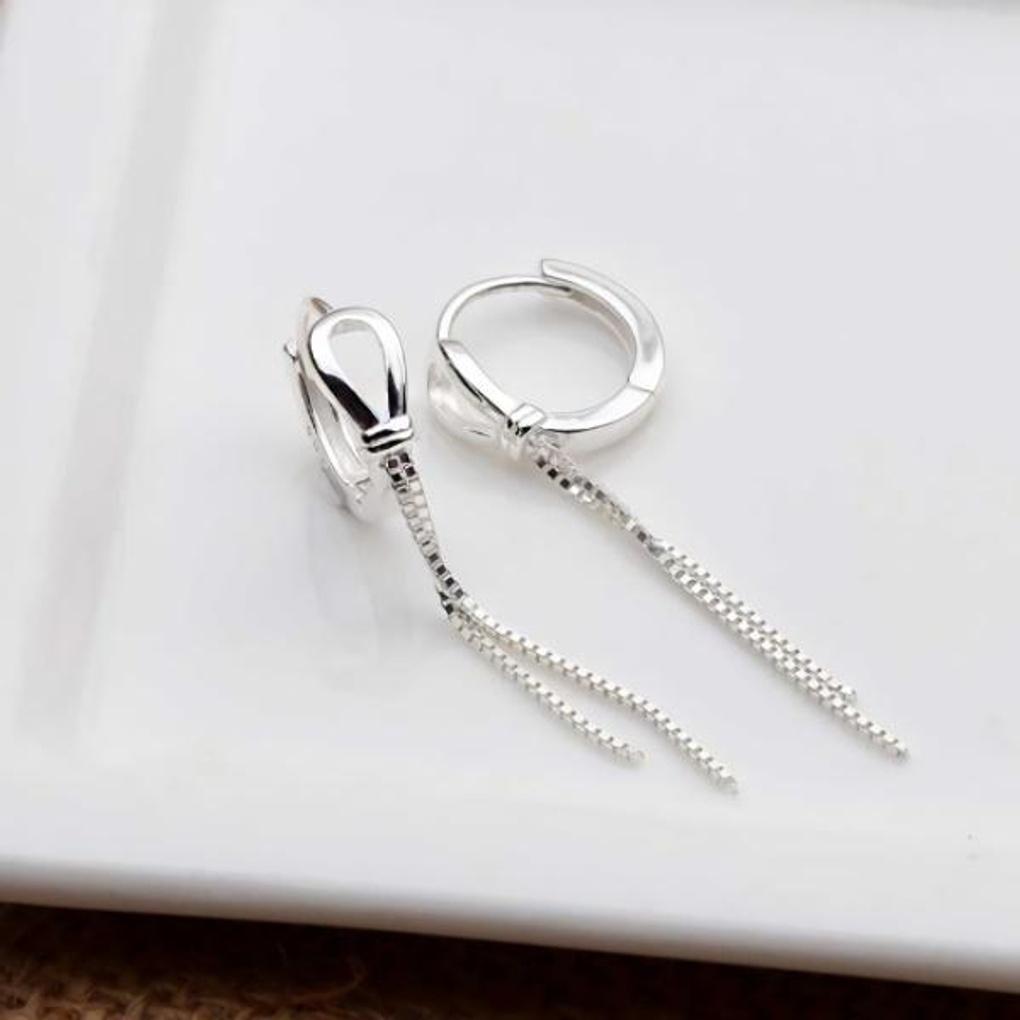 Women's Accessories Double-Line Knot One-Touch Earrings