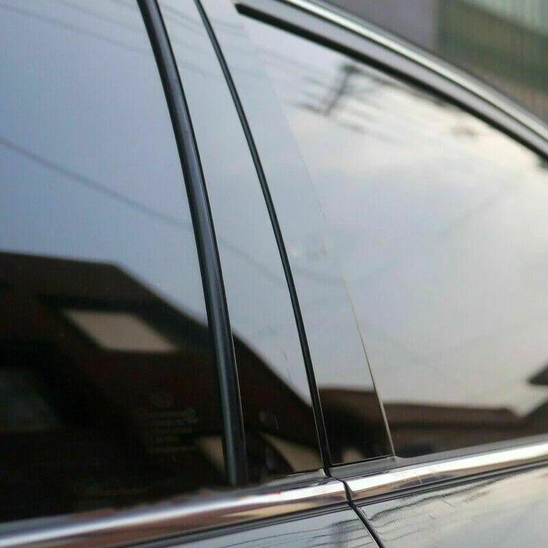 6Pcs Car Window Black Pillar Posts Door Moulding Trims Sticker Auto Exterior Decoration Accessories for VW Jetta 2019 2020 2021