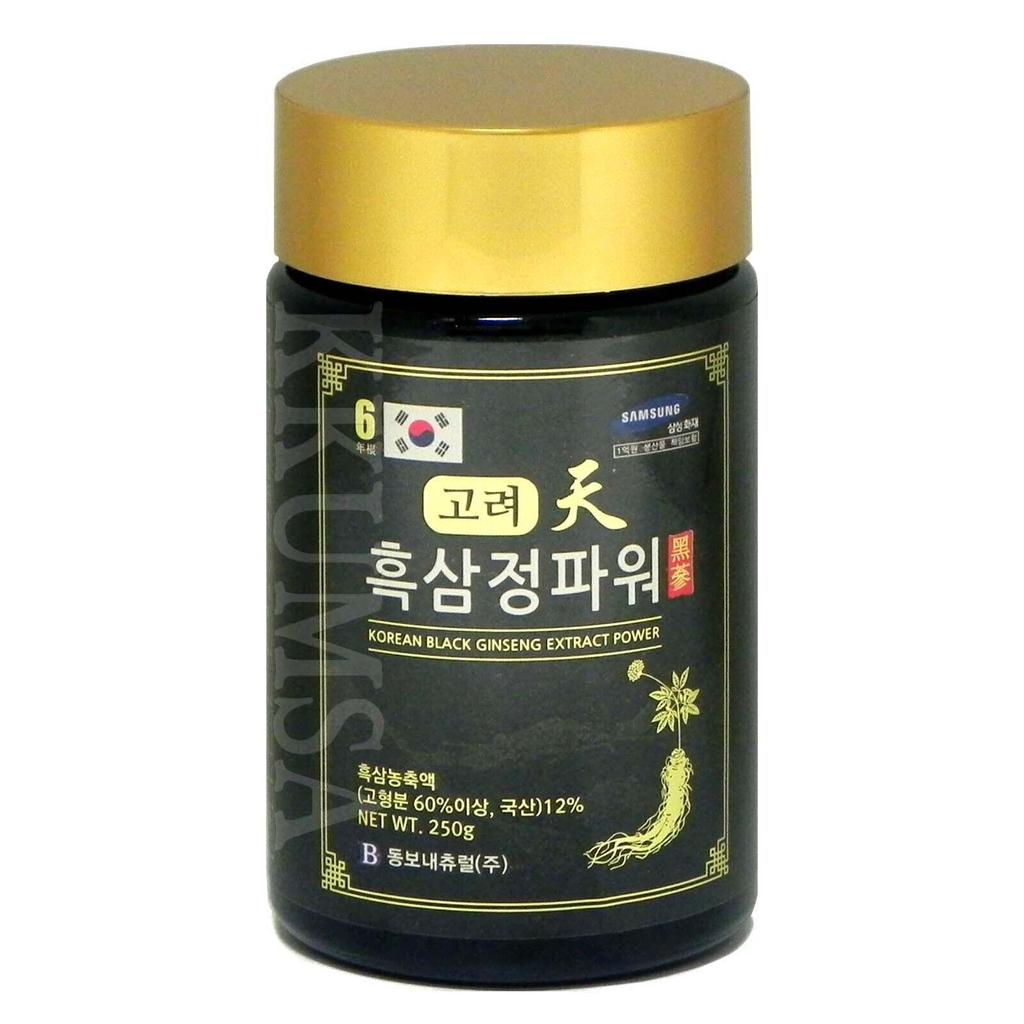 Korean Black Ginseng Extract Power 1000g (250g X 4 Bottles) Black Ginseng