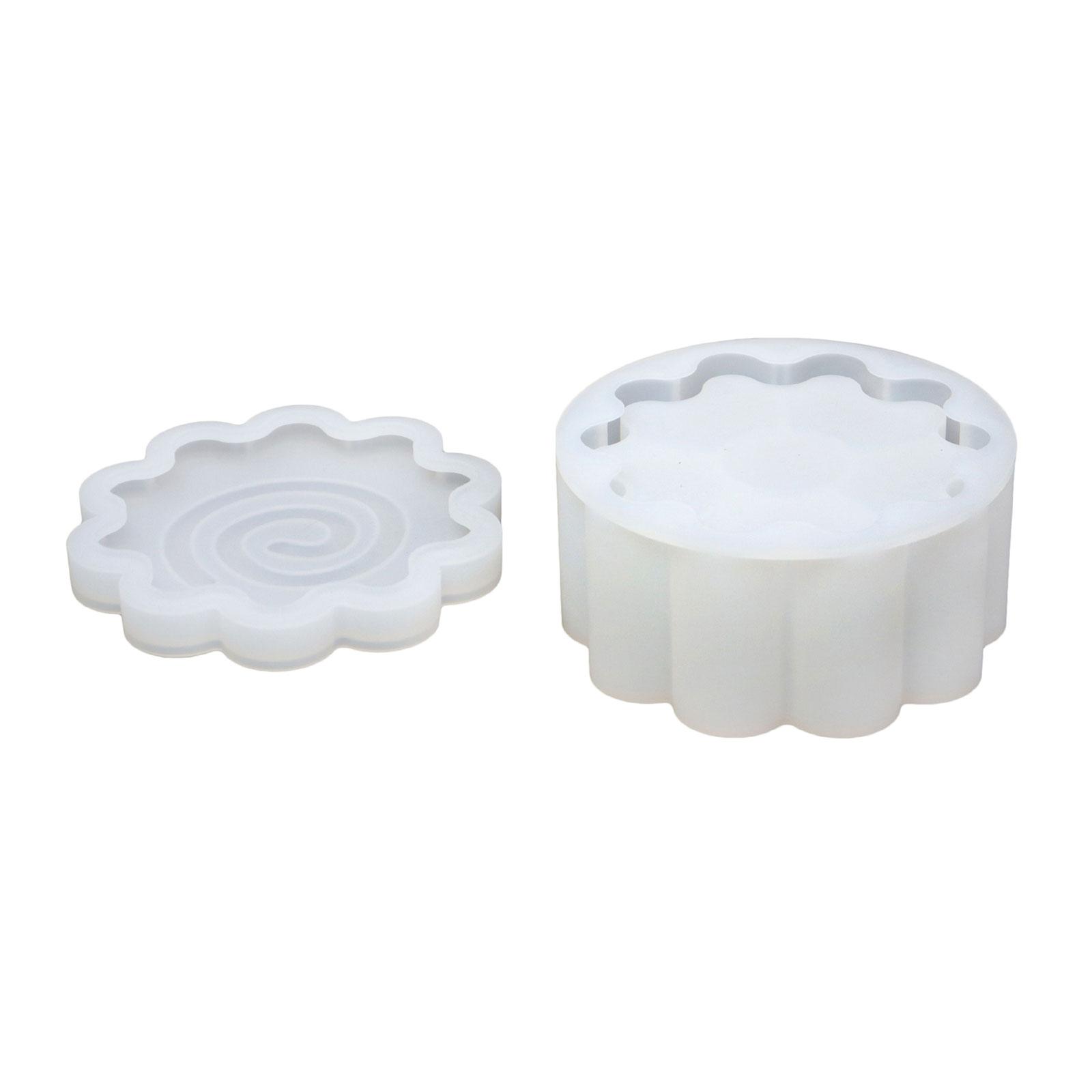 

Коробка для зберігання пелюсток Силіконова форма Шкатулка для ювелірних виробів Форми Епоксидна смола Бетон Цемент Гіпсова свічка Форма для банки Декор для дому L