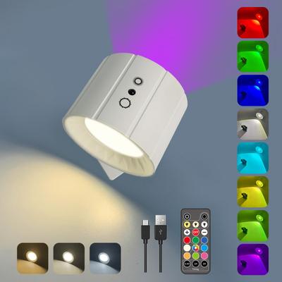 2Sided LED Magnetic Wall Light Rechargeable Spotlight for Living Room Bedroom Decorative Ambient Lighting Battery Operated