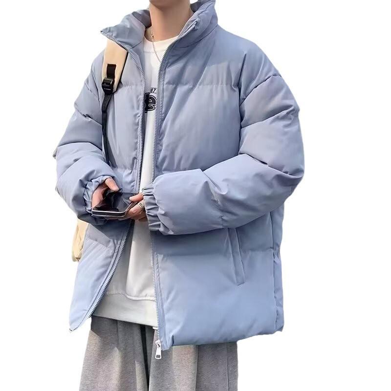 Unisex Solid Color Cotton Padded Jacket, Winter 2024: Thick, Warm Sports Casual Coat