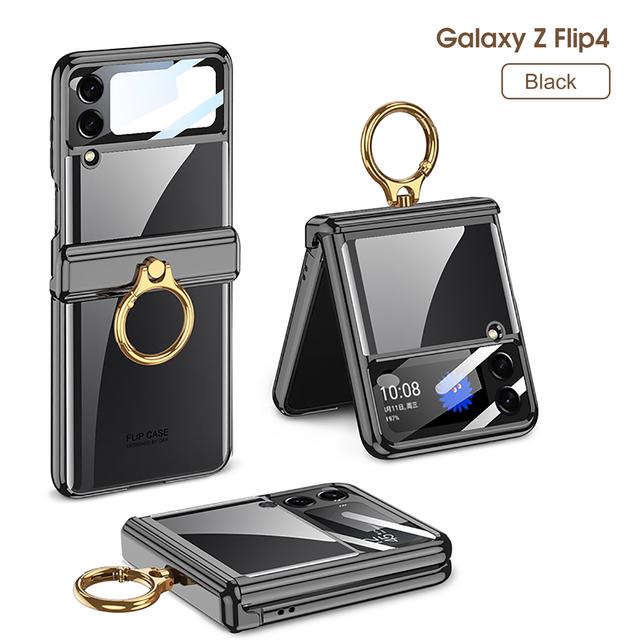 Gkk Original Samsung Galaxy Z Flip 4 5g Protective Case Magnetic Hinged Shell Film All -In -One Phantom Protective Case