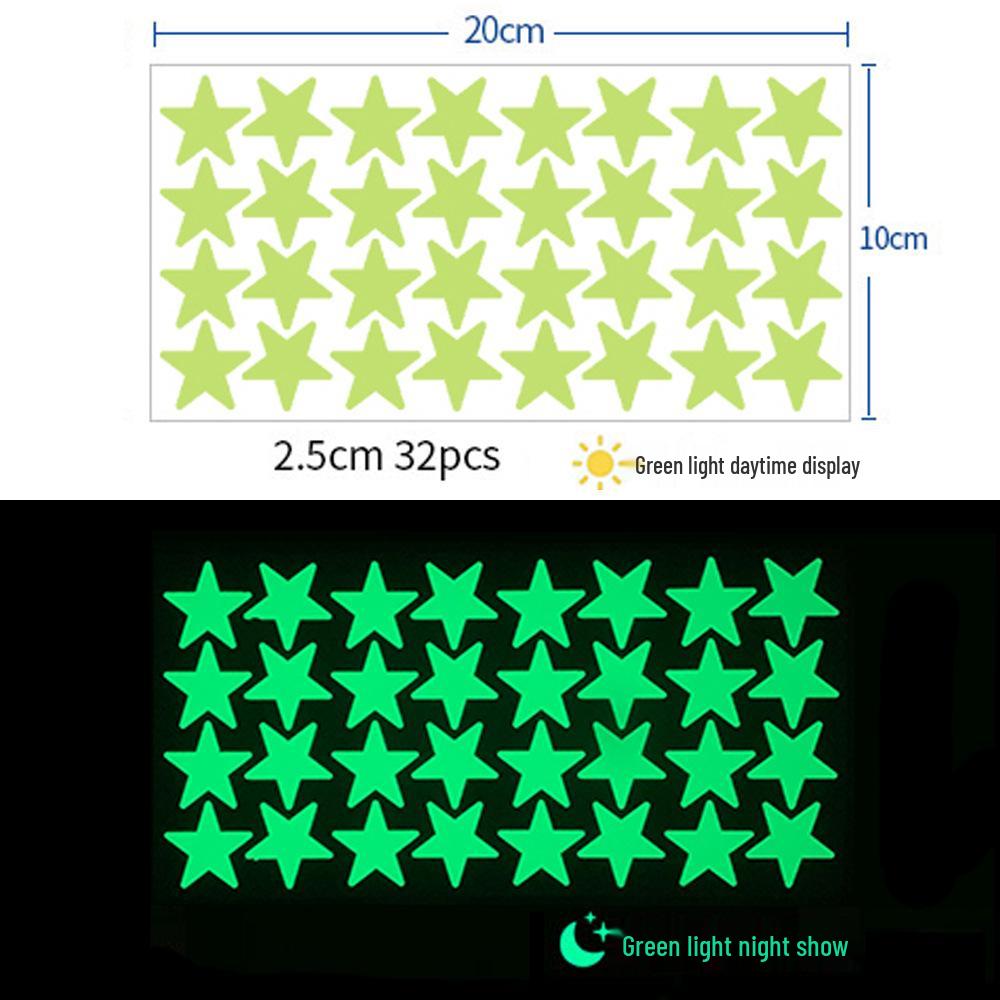 Adesivi murali con stelle luminose: decorazioni creative fai da te per soggiorno, camera da letto, cameretta dei bambini, dormitorio.
