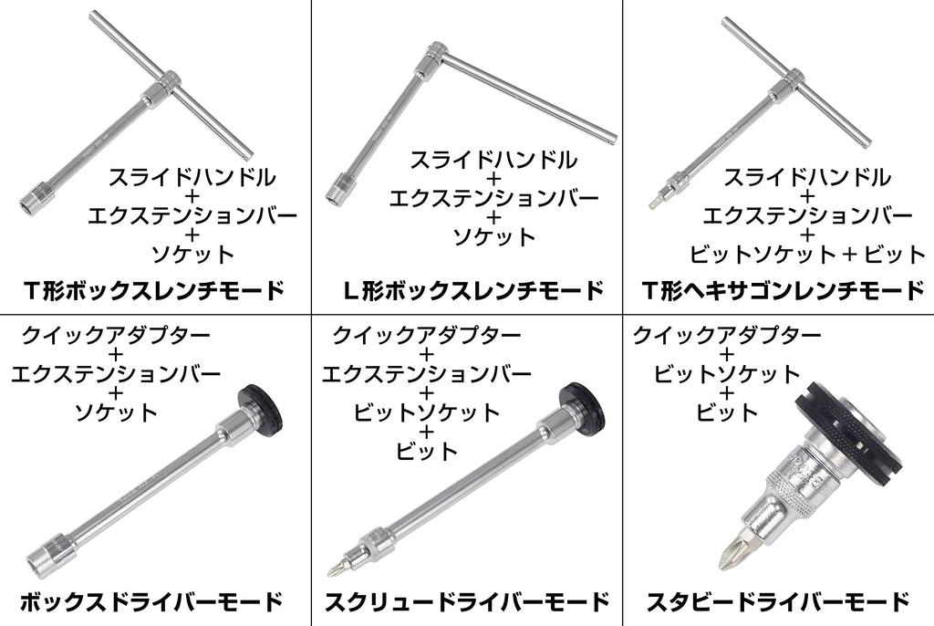 TONE Tool Bag Set TSA3170 Drive Bit Insertion Bit Black Contents 27 items 9.5mm & (3/8" & Insertion)