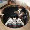 Death Note Round Area Rug Carpet Rug For Living Room Bedroom Sofa Playroom Decor Nonslip Floor Mat