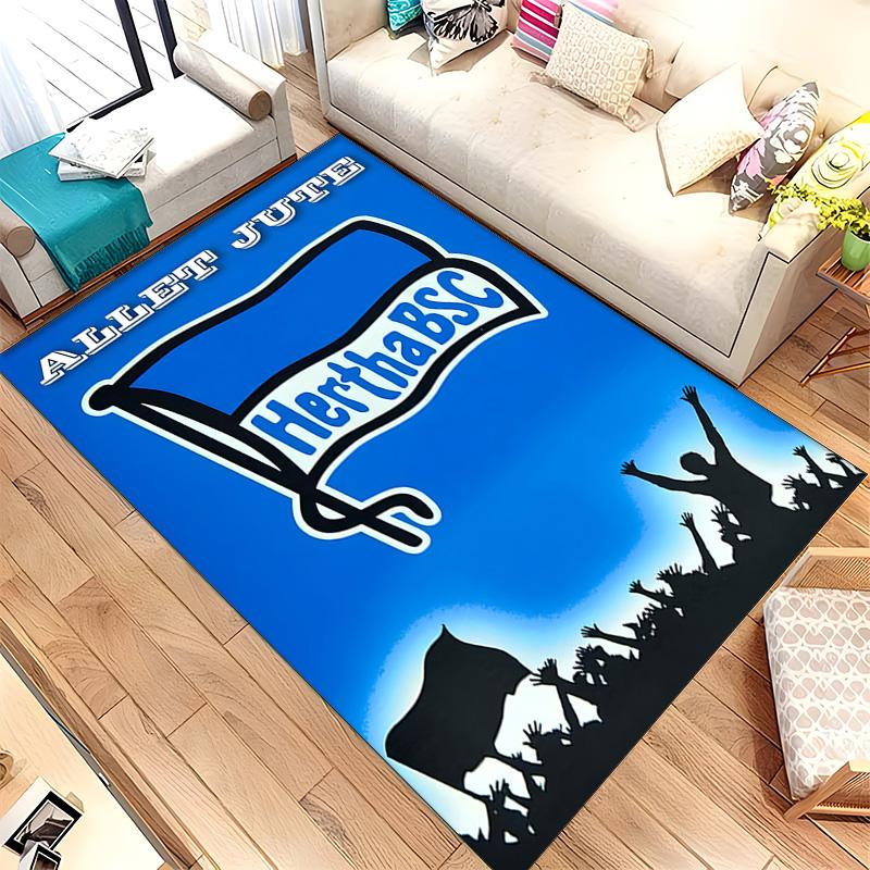 Hertha Berliner Sport Club (19) Rug Suitable For Living Rooms Bedrooms Computer Rooms Dining Areas And Placement Under Tables And Chairs Also An Ideal