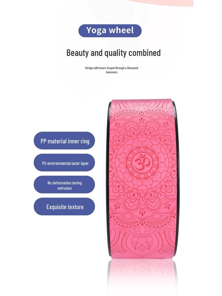 Yoga Wheel Shoulder Opener & Backbend Ring - Cork Pilates Circle for Flexibility & Fitness