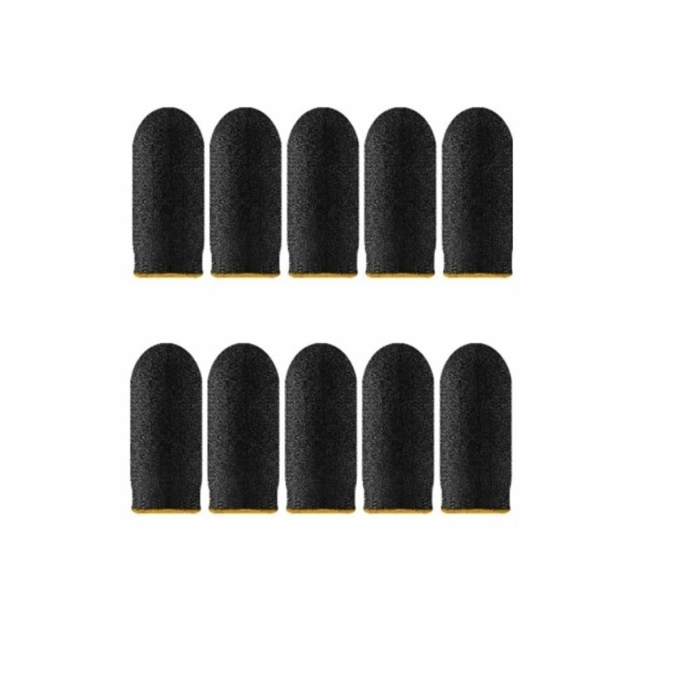 10PCS Breathable Gaming Finger Sleeves Nano Fiber Gaming Fingertip Covers Mobile Gaming