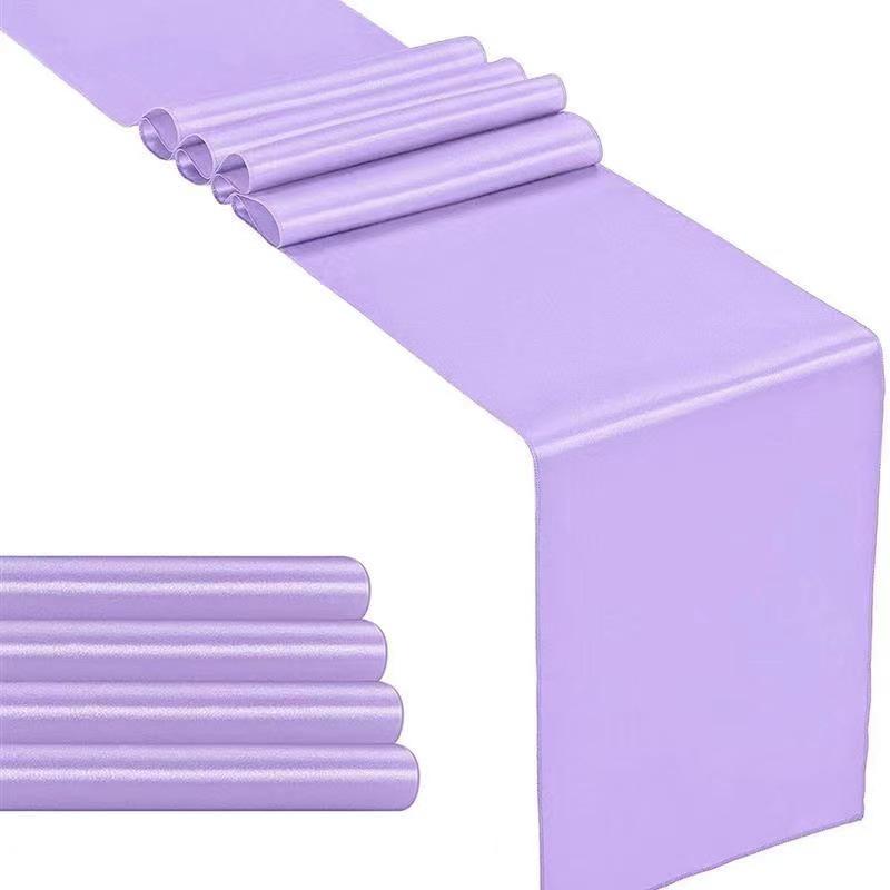 

Скатерть-дорожка из сатина высокой плотности для свадеб и банкетов - Однотонная полиэстеровая декорация для стола 30x275 cm