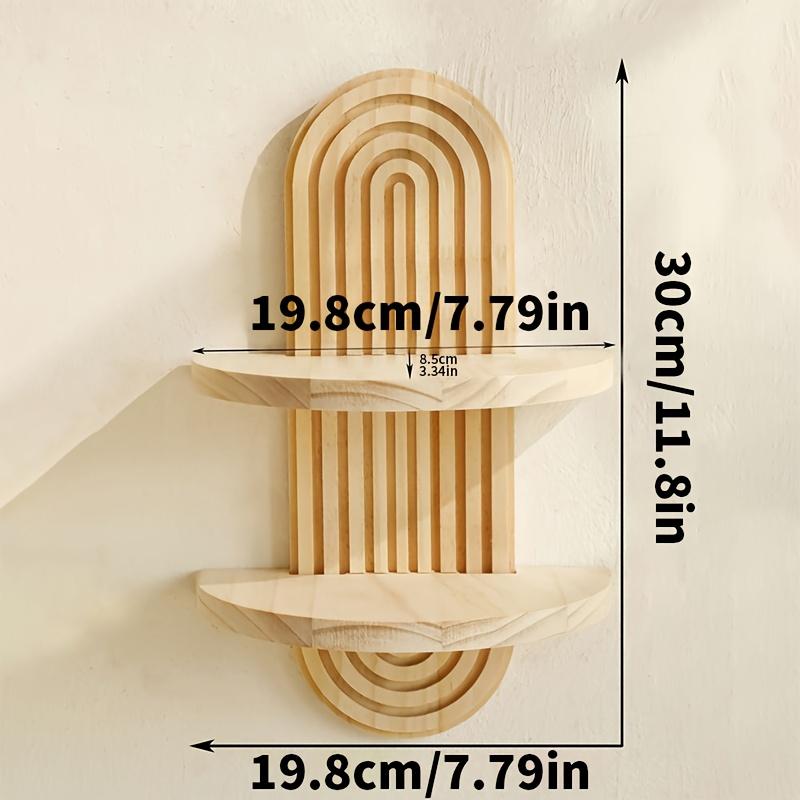 Böhmischer Stil Bogenförmiger Wandrahmen Holzschweberegal Pflanzen Vasen Kerzenhalter Regal Wohnzimmer Wanddeko Hausdekoration