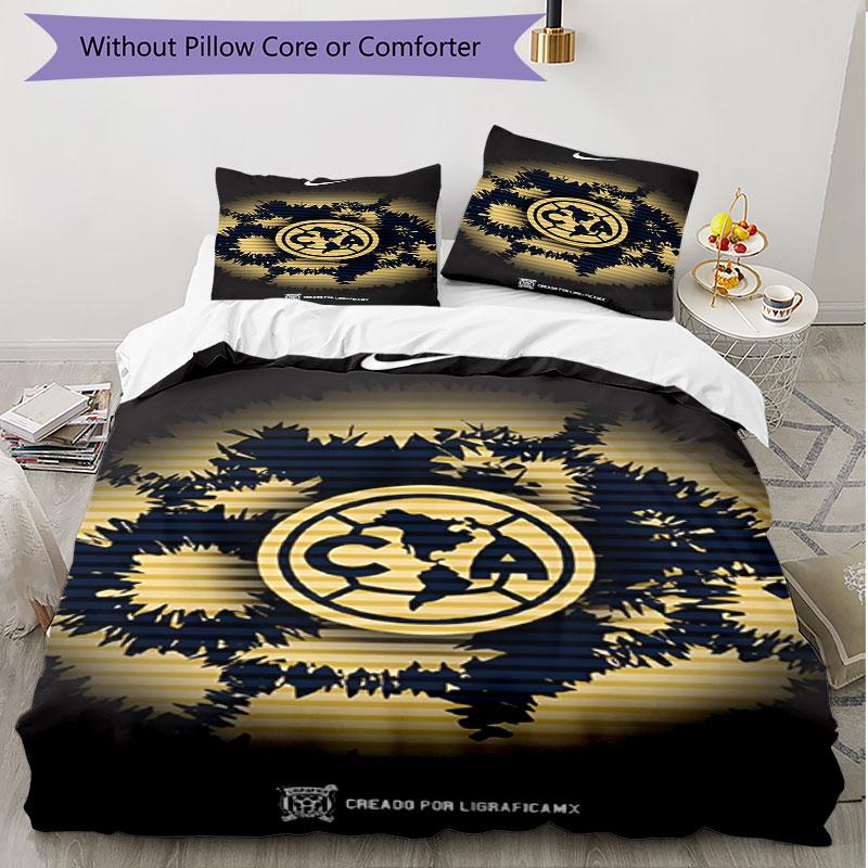3pcs Duvet Cover Set (1*Duvet Cover + 2*Pillowcase, Without Core), Club America Print Soft All‑Season Bedding Set, Home Bedroom Decor Gift