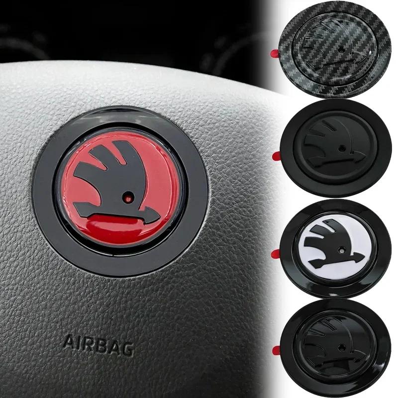 2025 Nieuw 46MM ABS Auto Stuurwiel Midden Logo voor Skoda Fabia Rapid Kodiaq Octavia Laura Superb 1 2 3 4 VRS Yeti Karoq Embleem