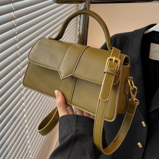 

Сумка через плечо из искусственной кожи для женщин, модные сумки через плечо, винтажная сумка для подмышек, квадратная сумка зелёный