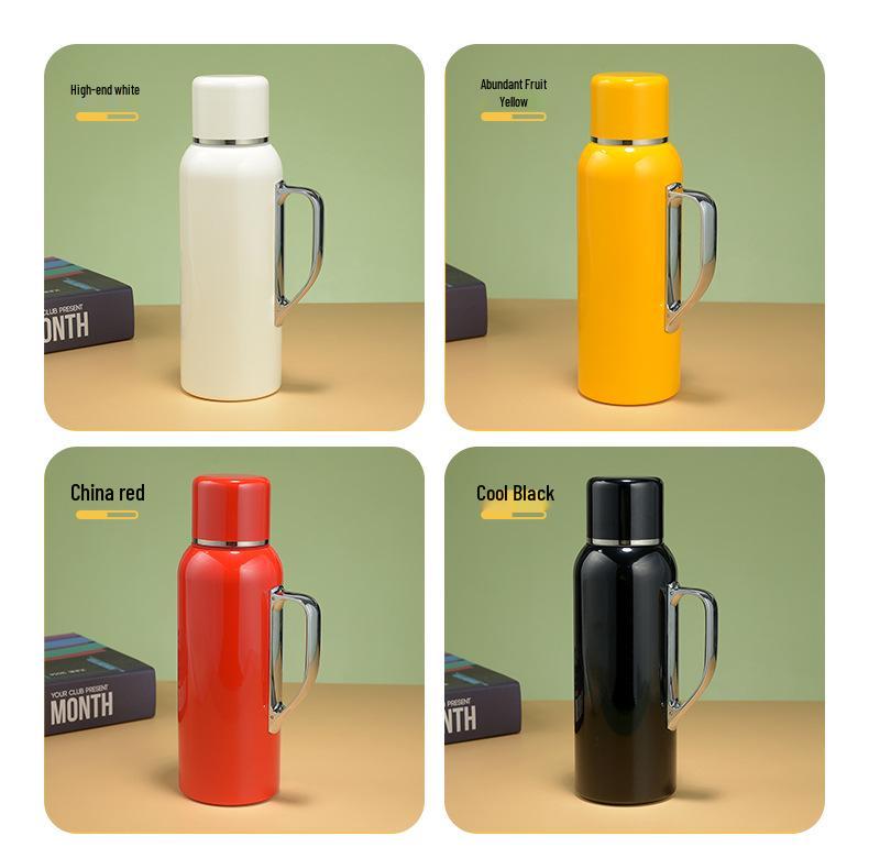 Maternal & Infant 316 Stainless Steel Thermos Pot with Smart Temperature Stewing and Portable Tea Infuser.