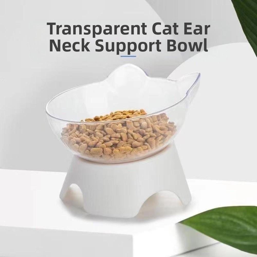 Stand Base Anti Spill  Cat Bowls Orthopedic Design Elevated Bowls Set  Puppy Feeding