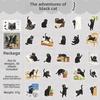 50 Sheets Per Pack of PET Scenery Stickers Featuring Cute Cats Adventures Planner Water Cup and Computer DIY Collage