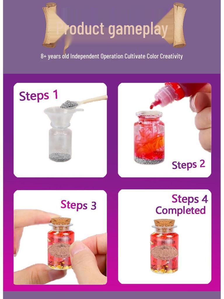 Children's DIY Magic Potion Set - Creative Educational Toy with Wishing Bottle