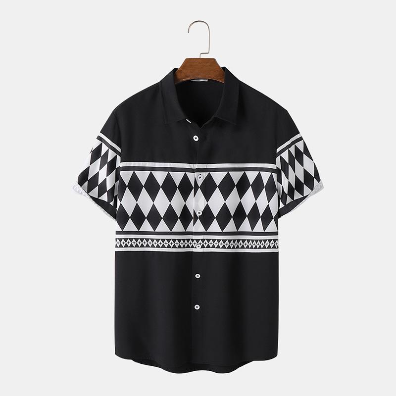 

Men Summer Lapel Neck Buttons Short Sleeves Tops