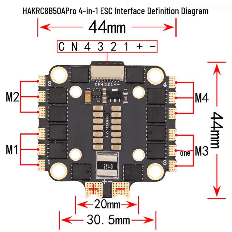 HAKRC 8B50A Pro 4-in-1 2-6S FPV ESC
